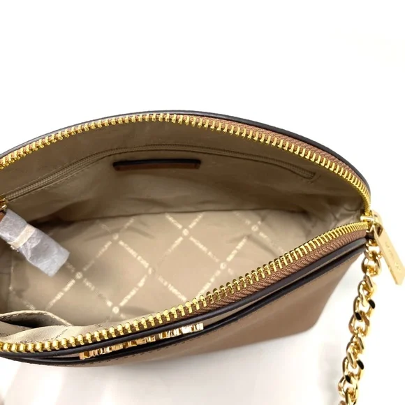 MICHAEL KORS Jet Set Travel Medium Dome Crossbody Brown Leather 35S9GTVC2L - Picture 5 of 7